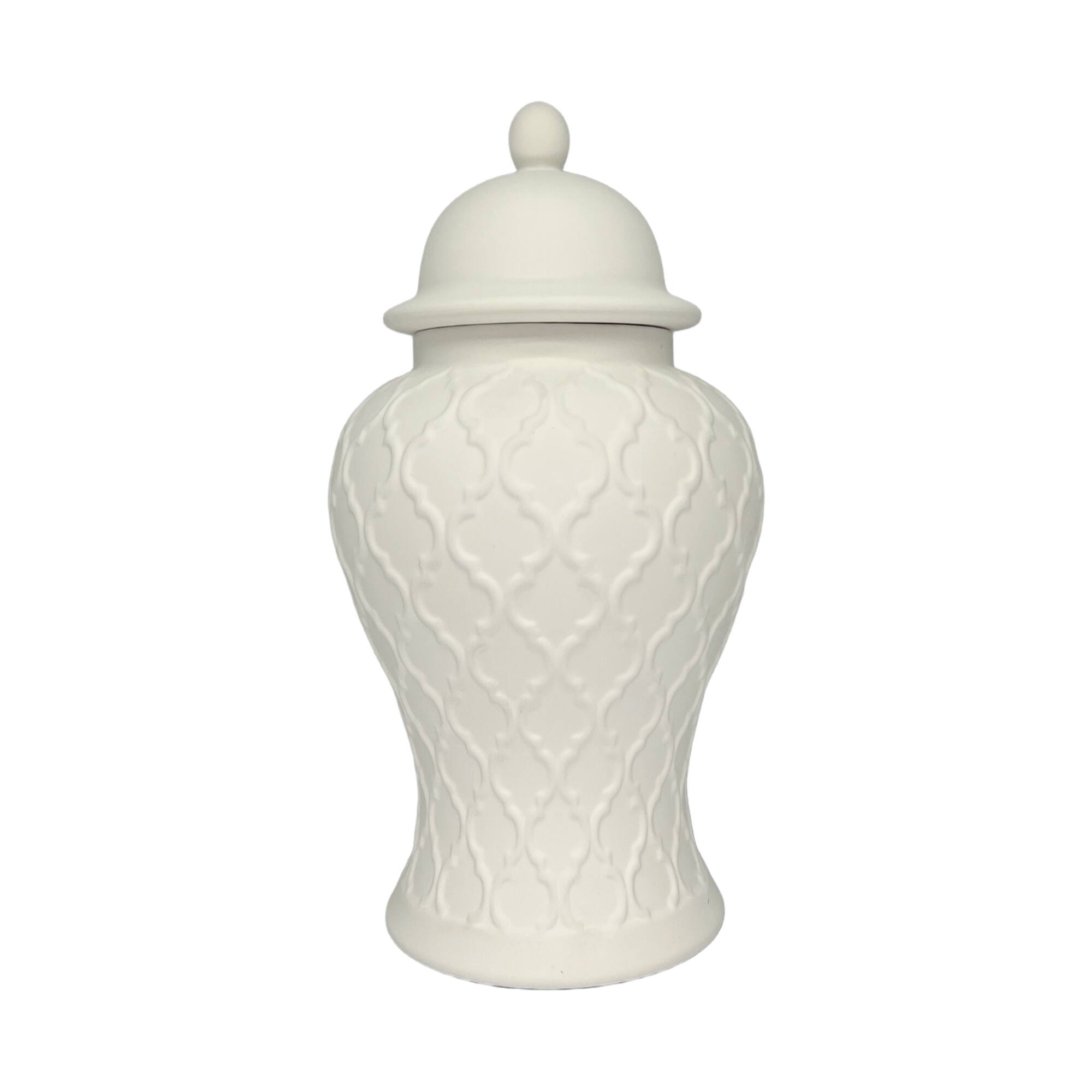 Jonathan Adler x Michaels 12" DIY Plum Lattice Ceramic Urn with Lid